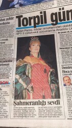 Ateş Gazetesi 21 Eylül 1996 - Türkan Şoray Şahmeranlığı Sevdi - Tina , 19 Tır Eşyayla Geldi GZ114783 - 2