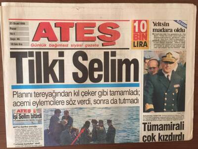 Ateş Gazetesi 21 Ocak 1996 - Trilyon Dolarlık Petrol Kavgası GZ6754 - 2