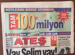 Ateş Gazetesi 22 Ocak 1996 - Meclis Başkanlığı Şans Getirmiyor GZ6753 - 2