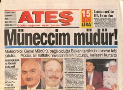 Ateş Gazetesi 23 Mart 1996 - Nükhet'in Dönüşü - Pınar Altuğ Antalya'da GZ3373 - Gökçekoleksiyon