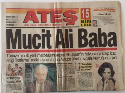 Ateş Gazetesi 25 Mart 1997 - Refah 8 Yıla Maliye Engeli GZ22357 - 1