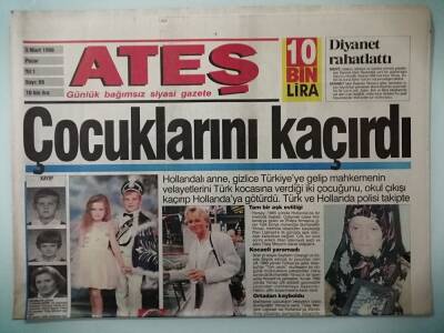 Ateş Gazetesi 3 Mart 1996 Adalara Helikopter Pisti -GZ14879 - 1
