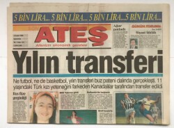 Ateş Gazetesi 4 Aralık 1996 - Yılın Transferi GZ2138 - 2