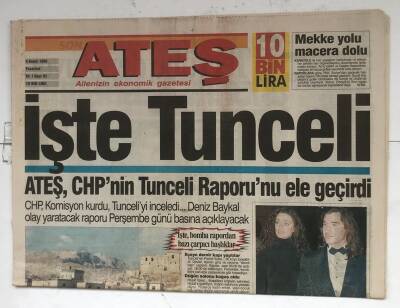 Ateş Gazetesi 4 Kasım 1996 - Tanker Vurdu Koster Battı GZ8353 - 1