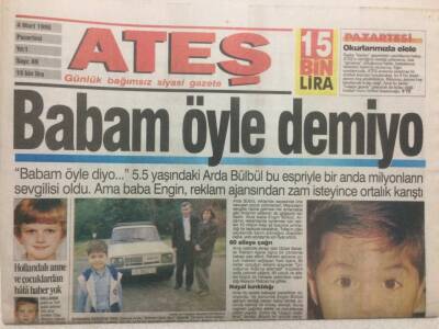Ateş Gazetesi 4 Mart 1996 - PKKya İş Darbesi GZ34818 - 1