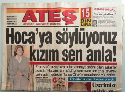 Ateş Gazetesi 4 Mart 1997 Bülent Ersoy İçin Özel Uçak - GZ44093 - 2