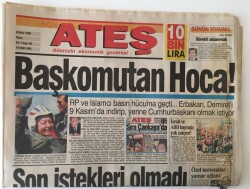 Ateş Gazetesi 6 Ekim 1996 - Refah Partisinin Hedefi Demirel GZ11005 - 2