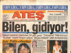 Ateş Gazetesi 7 Aralık 1996 - İtalya'nın En Sevilen Yazarı - Akşener, Yazıcıoğlu'nu Yedi GZ2545 - Gökçekoleksiyon