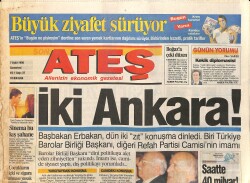 Ateş Gazetesi 7 Eylül 1996 - Trabzon Şov Yaptı - Avşar'ın Zorlu Sınavı GZ3852 - Gökçekoleksiyon
