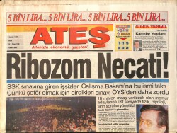 Ateş Gazetesi 8 Aralık 1996 - Evren'e Popo Şov - Galatasaray'da Liderlik Keyfi GZ2548 - Gökçekoleksiyon