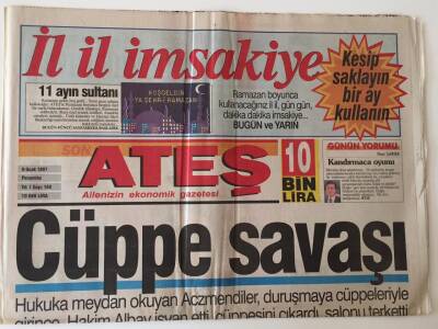 Ateş Gazetesi - 9 Mart 1997 - Cüppe Savaşı - GZ43737 - 2