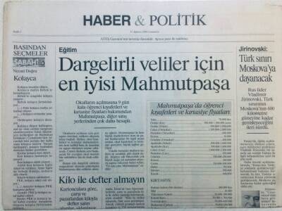 Ateş Gazetesi Haber Politik - 31 Ağustos 1996 - Türk Sınırı Moskovaya Dayanacak GZ41920 - 1