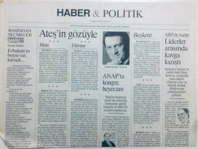 Ateş Gazetesi Haber Politik Eki 24 Ağustos 1996 - Liderler Arasında Kavga Kızıştı GZ42125 - 1