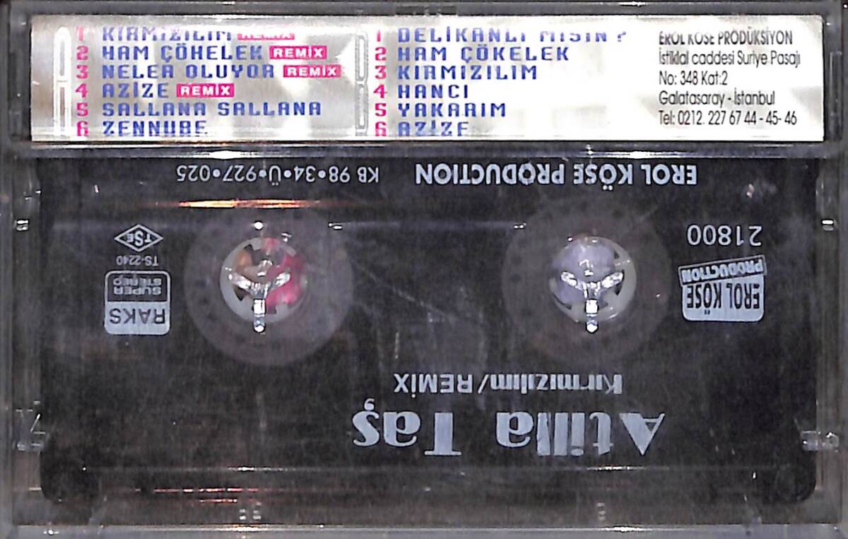 Atilla Taş - Kırmızılım Remix Orijinal Kaset (İkinci El) KST30925 - 2