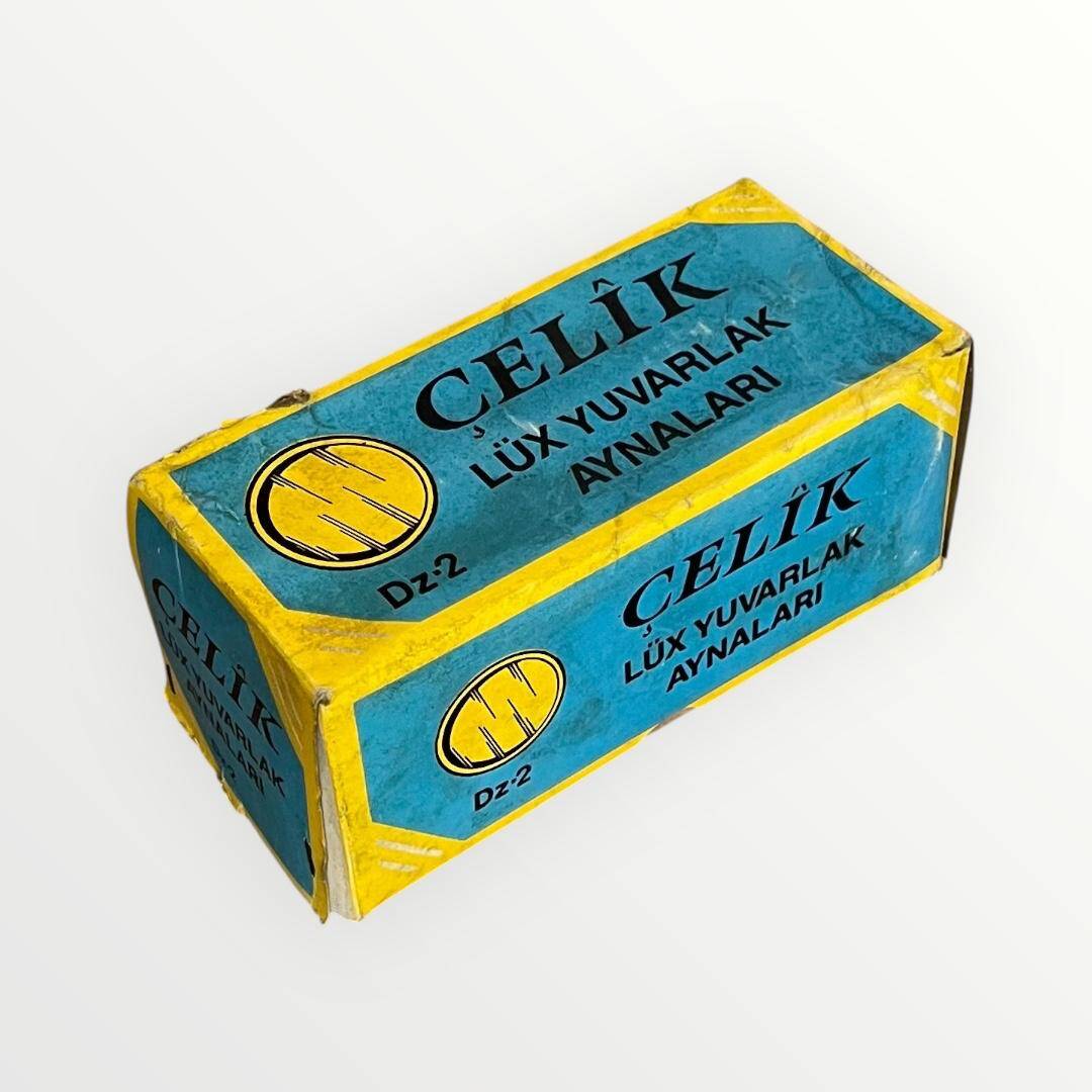 Çelik Lüx Yuvarlak Aynaları Kısmen Dolu Kutu.1990s AOB4813 - 1