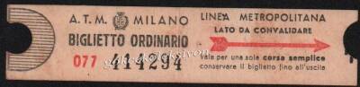 A.T.M Milano Metro Bileti EFM437 - 1