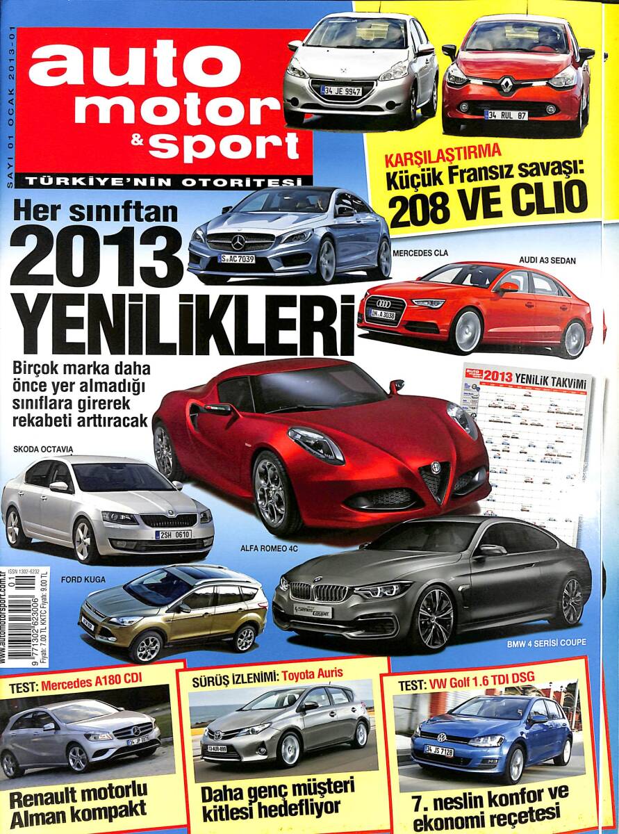 Auto Motor Sport Dergisi Sayı : 1 / Ocak 2013 - 7.Neslin Konfor Ve Ekonomi Reçetesi VW Golf 1.6 TDI DSG NDR102133 - 1