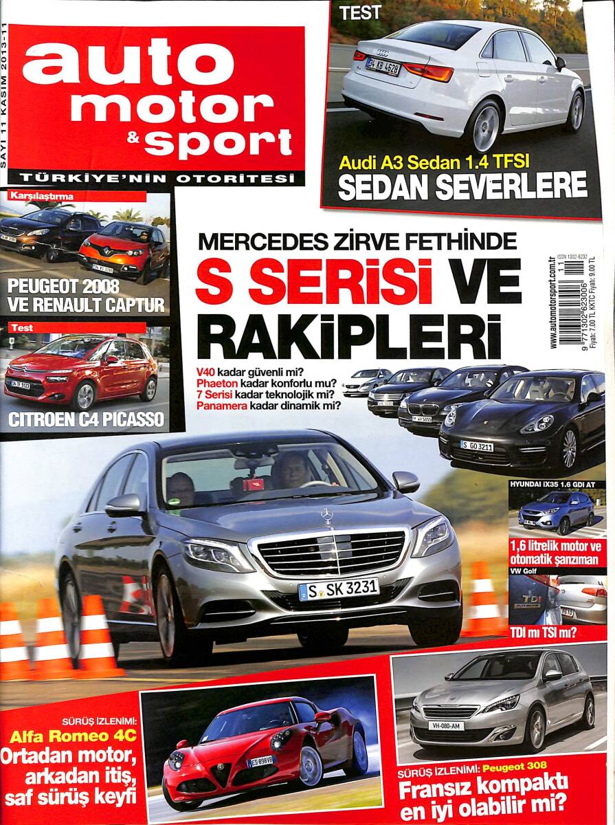 Auto Motor Sport Dergisi Sayı : 11 / 2013 - Mercedes Zirve Fethinde S Serisi Ve Rakipleri - BMW 428i xDrive NDR102129 - 1
