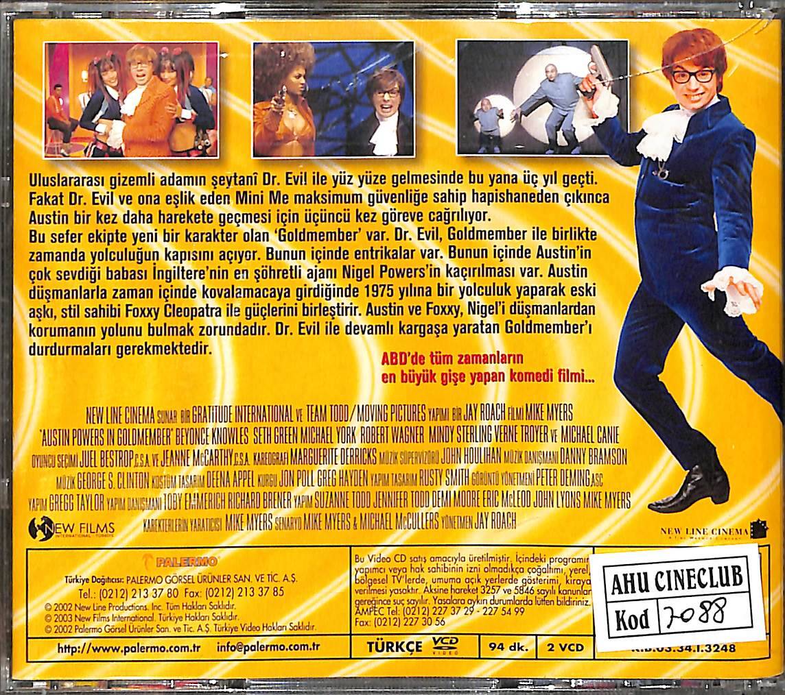 Avanak Ajan: Altın Kuş – Austin Powers in Goldmember (2002) Orijinal VCD Film VCD29080 - 2