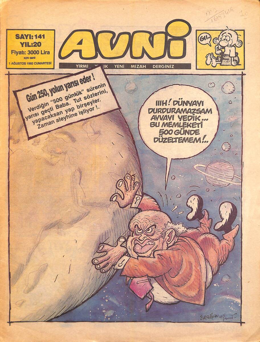Avni Mizah Dergisi 1 Ağustos 1992 Sayı 141 NDR95051 - 1