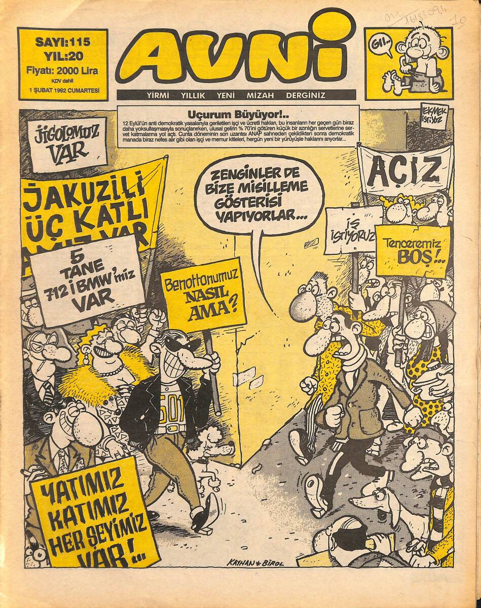 Avni Mizah Dergisi 1 Şubat 1992 Sayı 115 NDR94908 - 1