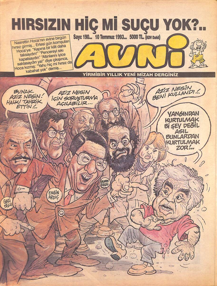 Avni Mizah Dergisi 10 Temmuz 1993 Sayı 190 NDR95240 - 1