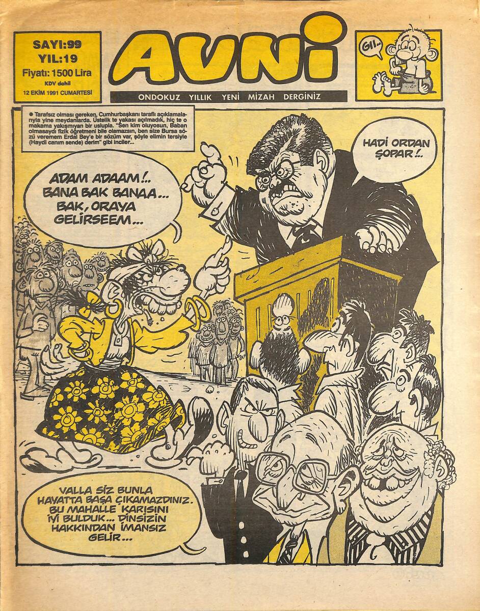 Avni Mizah Dergisi 12 Ekim 1991 Sayı 99 NDR94967 - 1