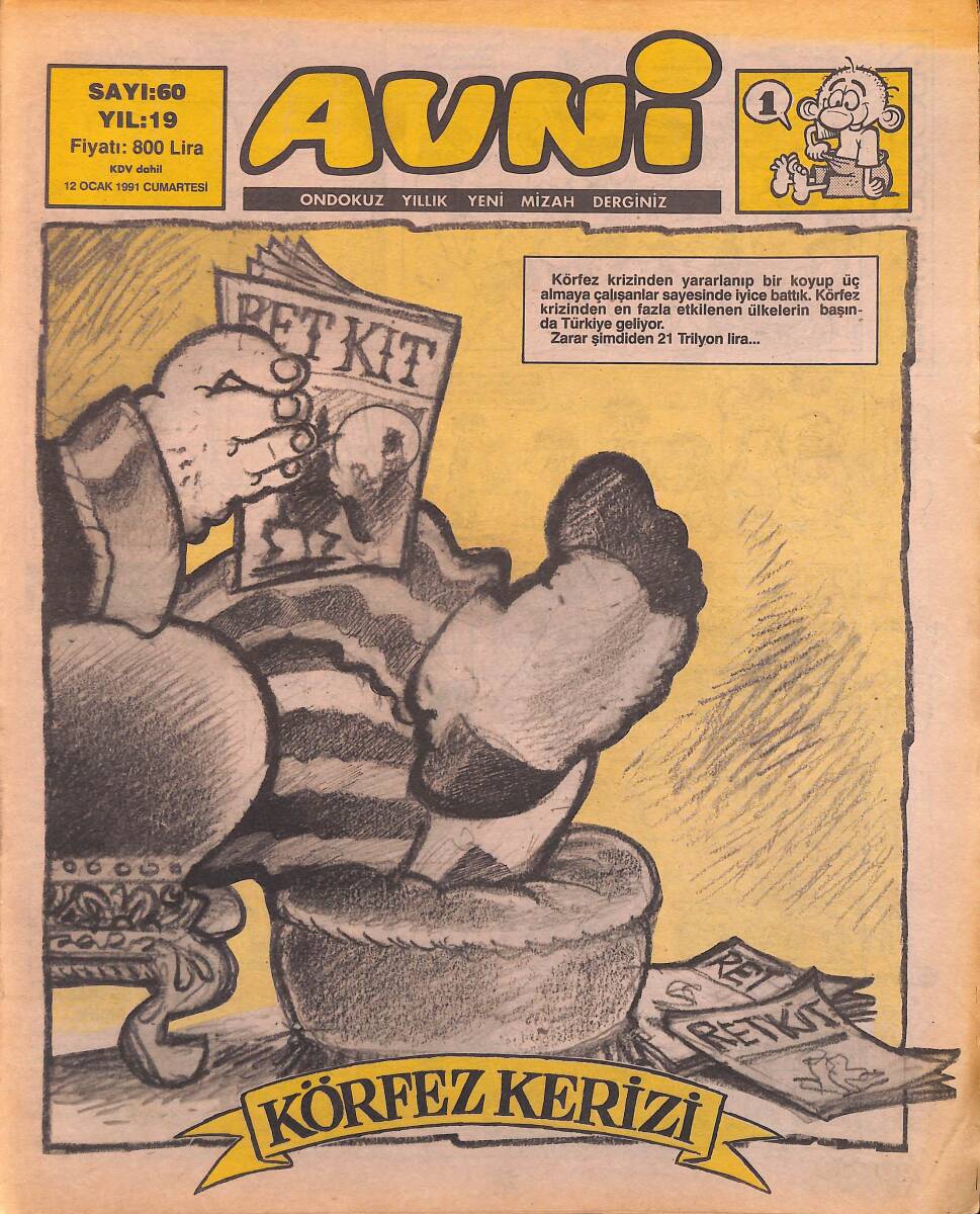 Avni Mizah Dergisi 12 Ocak 1991 Sayı 60 NDR95246 - 1