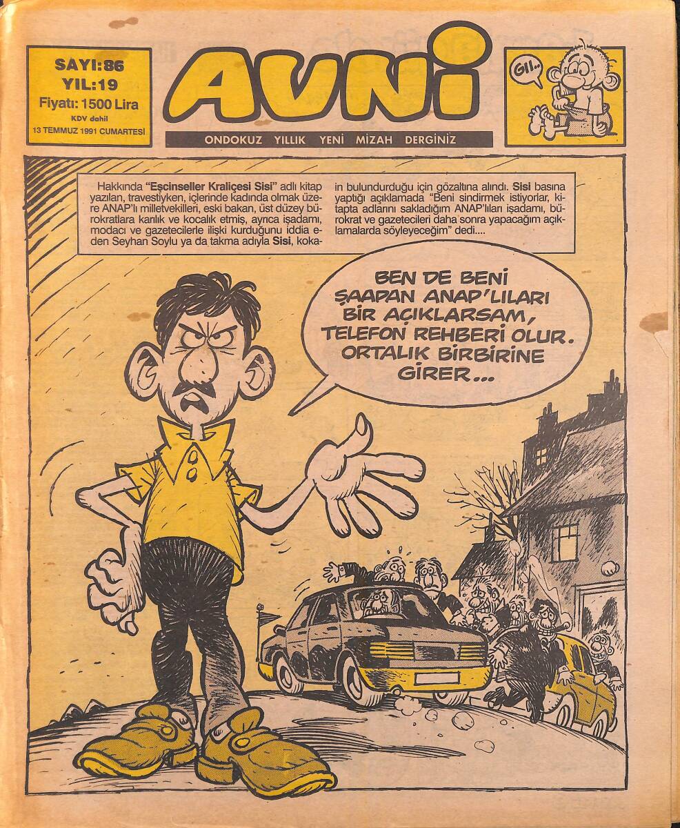 Avni Mizah Dergisi 13 Temmuz 1991 Sayı 86 NDR95154 - 1