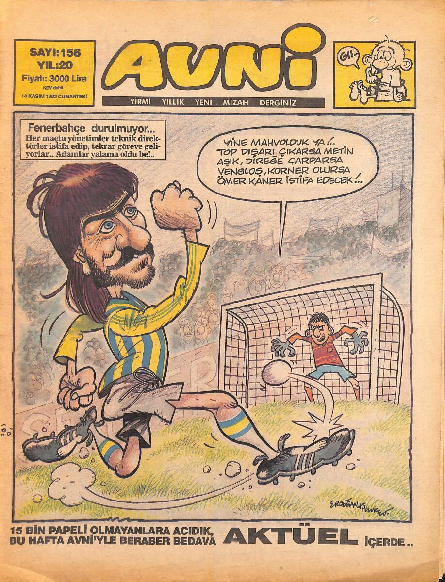 Avni Mizah Dergisi 14 Kasım 1992 Sayı 156 NDR95018 - 1