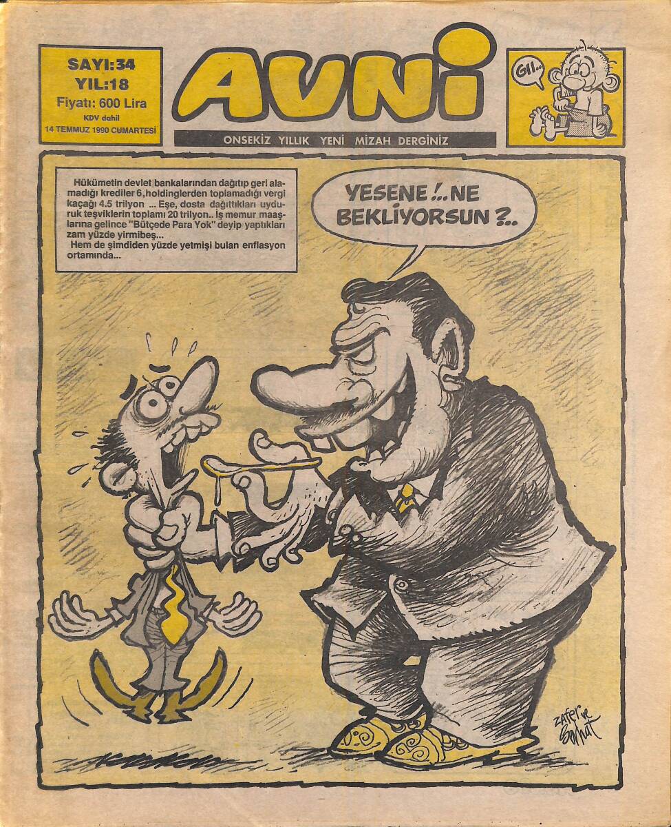 Avni Mizah Dergisi 14 Temmuz 1990 Sayı 34 NDR94933 - 1