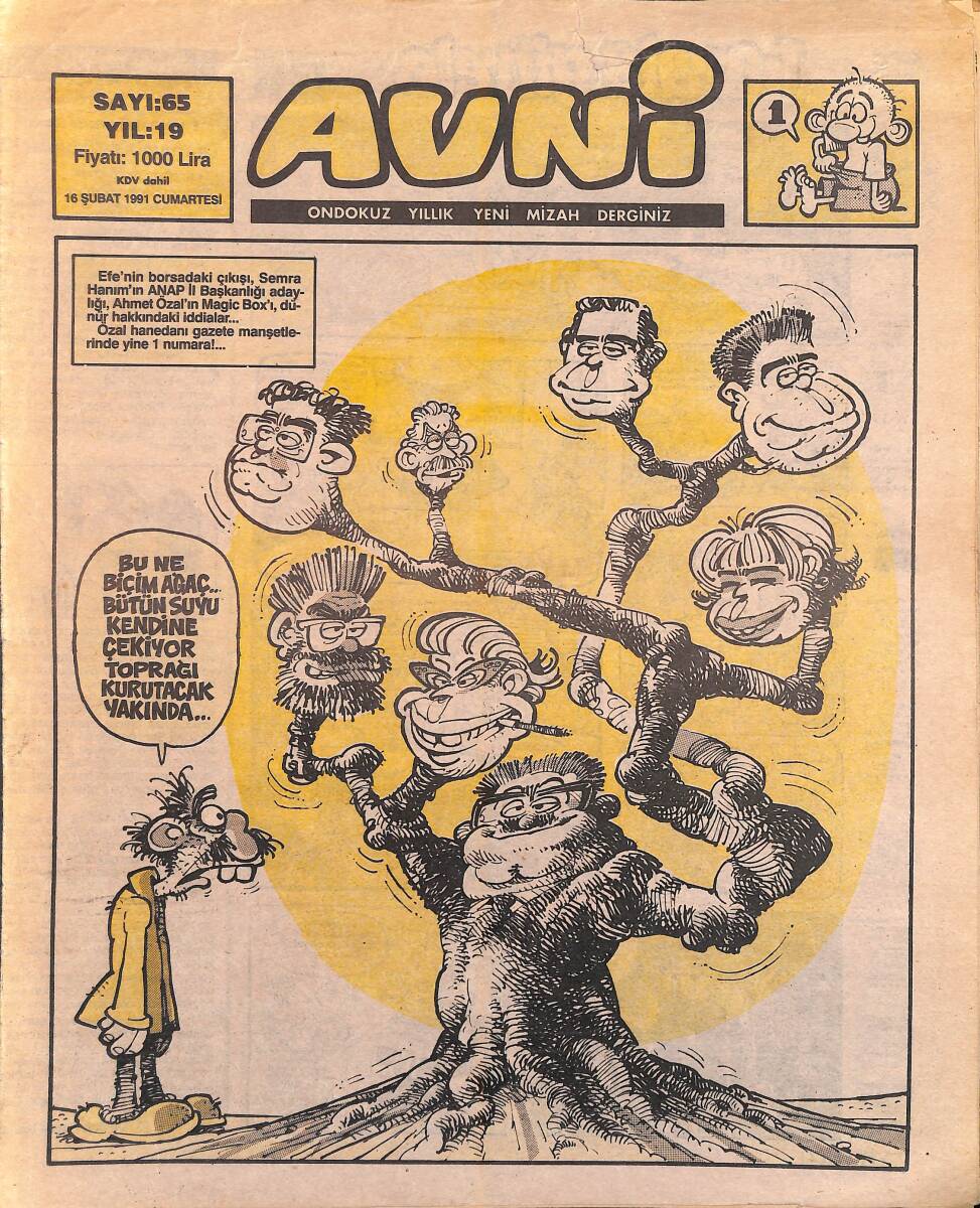Avni Mizah Dergisi 16 Şubat 1991 Sayı 65 NDR94998 - 1