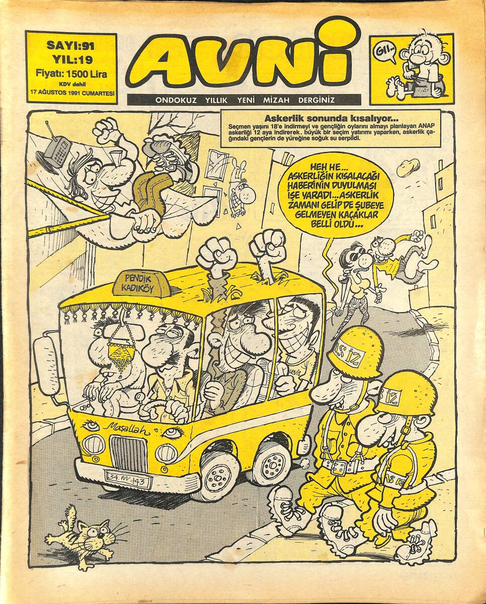 Avni Mizah Dergisi 17 Ağustos 1991 Sayı 91 NDR94975 - 1