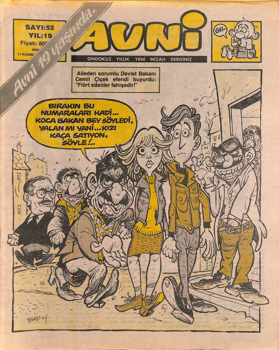 Avni Mizah Dergisi 17 Kasım 1990 Sayı 52 NDR94900 - 1