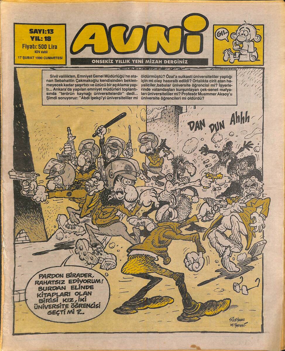 Avni Mizah Dergisi 17 Şubat 1990 Sayı 13 NDR94943 - 1