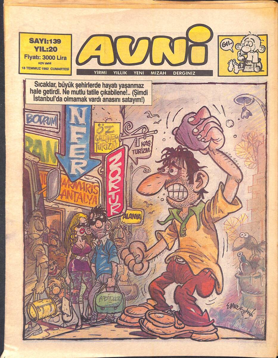 Avni Mizah Dergisi 18 Temmuz 1992 Sayı 139 NDR95176 - 1