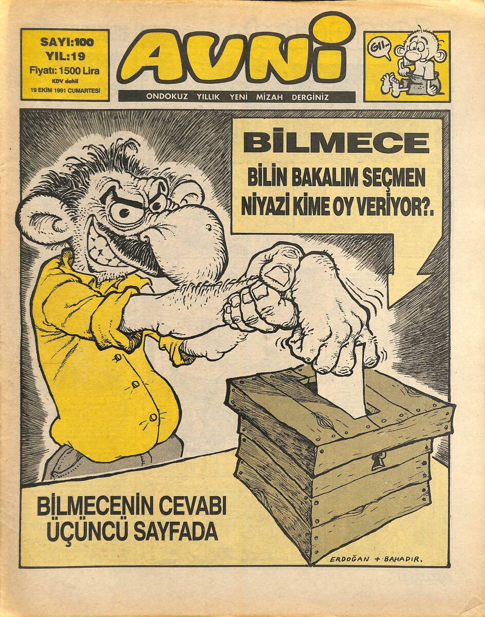 Avni Mizah Dergisi 19 Ekim 1991 Sayı 100 NDR94966 - 1