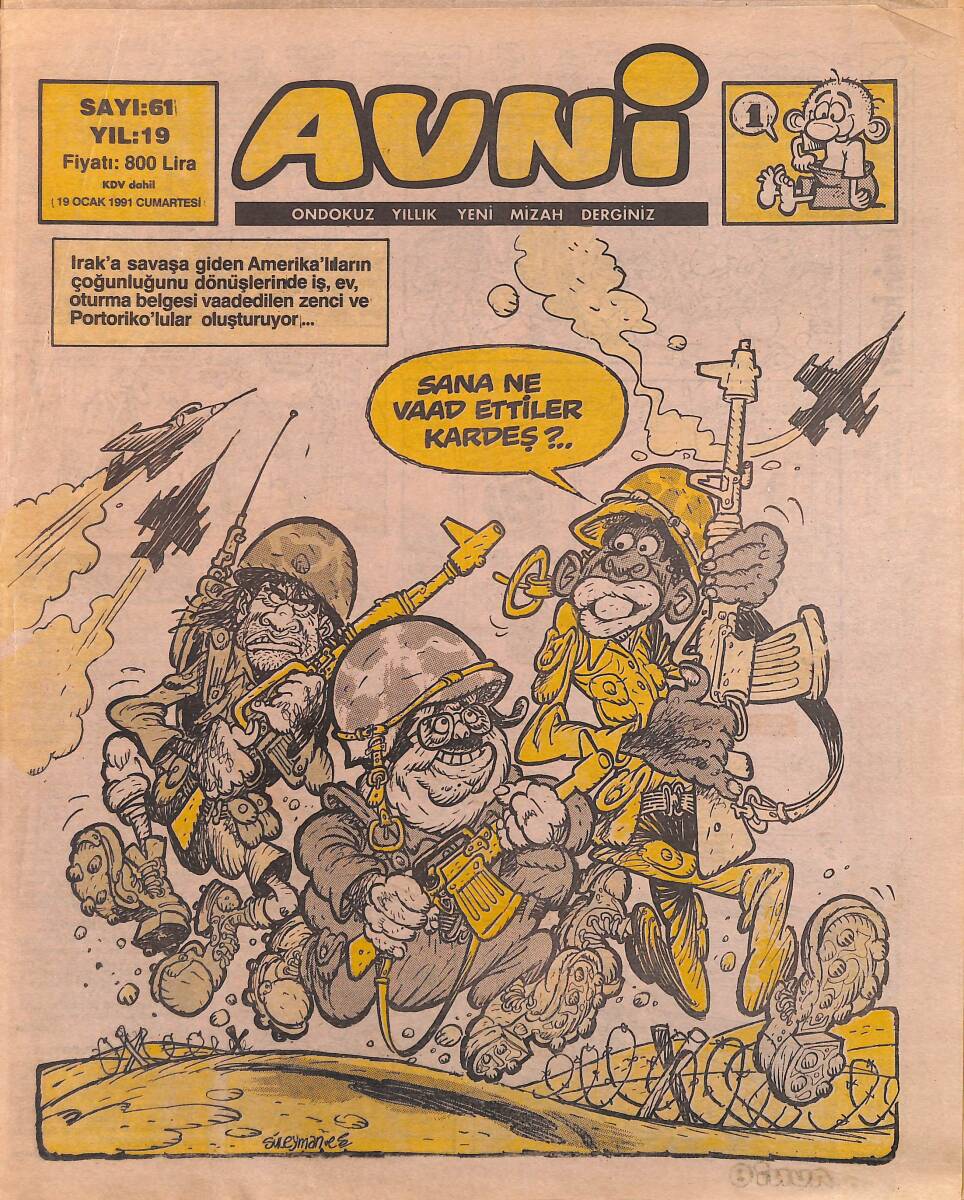 Avni Mizah Dergisi 19 Ocak 1991 Sayı 61 NDR95245 - 1