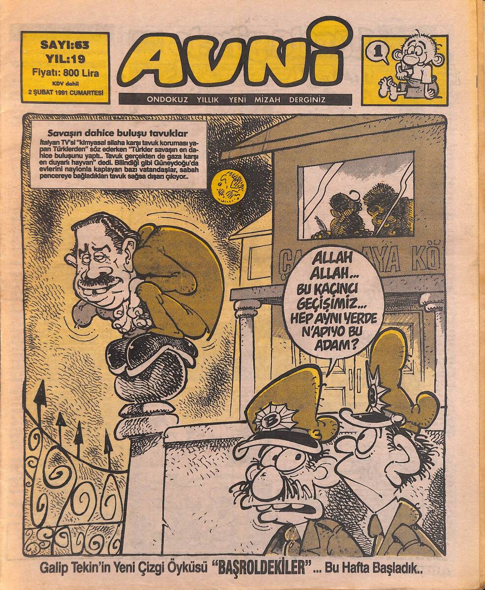 Avni Mizah Dergisi 2 Şubat 1991 Sayı 63 NDR95000 - 1