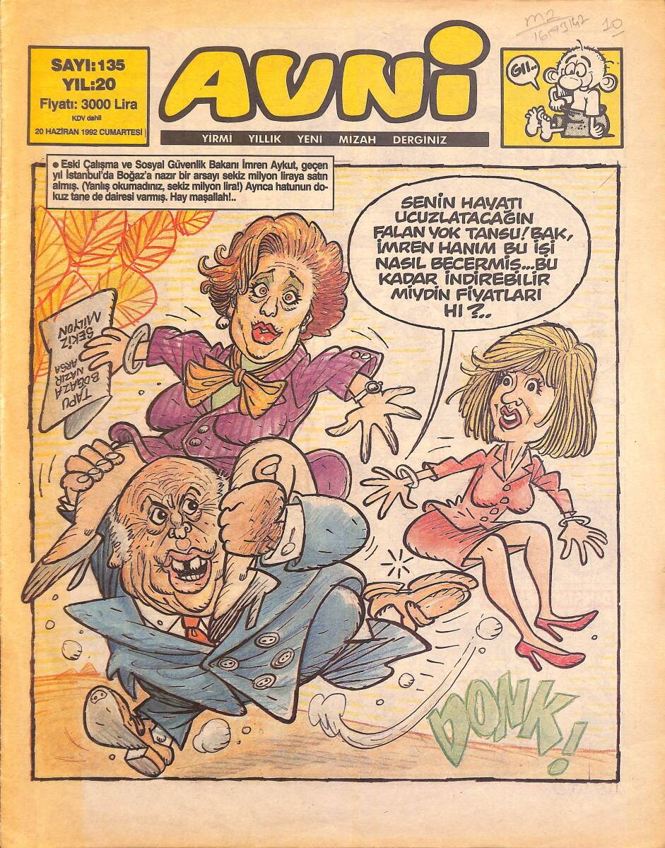 Avni Mizah Dergisi 20 Haziran 1992 Sayı 135 NDR95038 - 1
