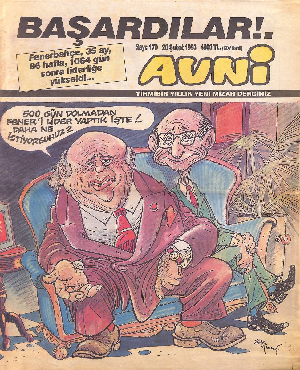 Avni Mizah Dergisi 20 Şubat 1993 Sayı 170 NDR95231 - 1