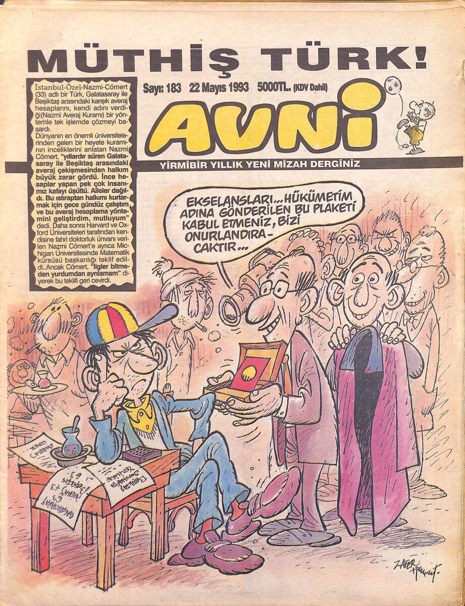 Avni Mizah Dergisi 22 Mayıs 1993 Sayı 183 NDR95225 - 1