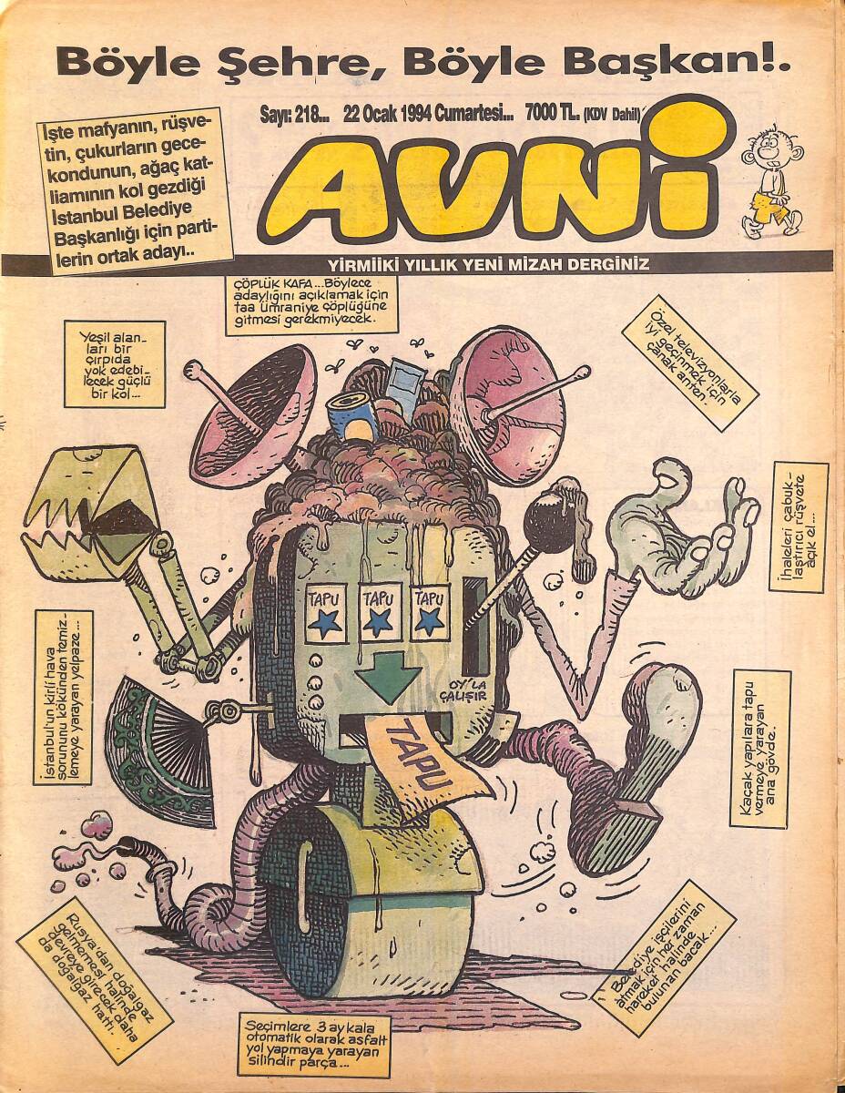 Avni Mizah Dergisi 22 Ocak 1994 Sayı 218 NDR95044 - 1