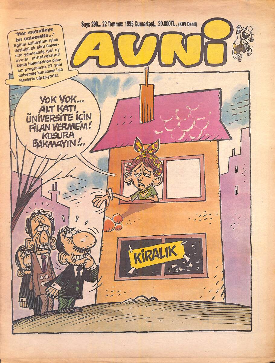 Avni Mizah Dergisi 22 Temmuz 1995 Sayı 296 NDR95203 - 1