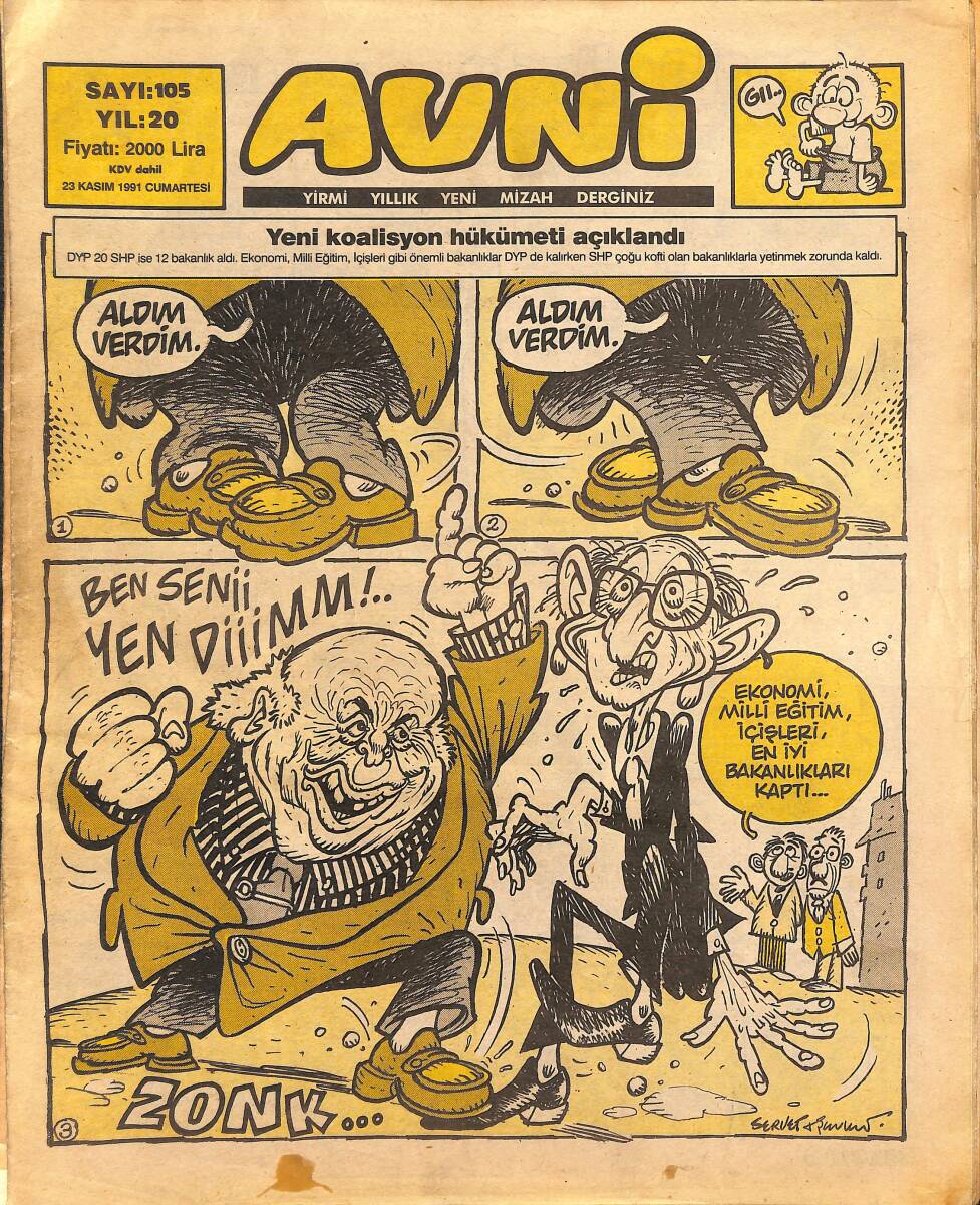 Avni Mizah Dergisi 23 Kasım 1991 Sayı 105 NDR94917 - 1