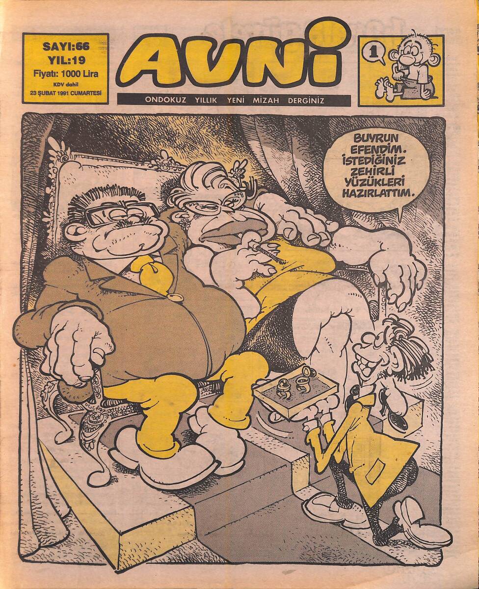 Avni Mizah Dergisi 23 Şubat 1991 Sayı 66 NDR94997 - 1