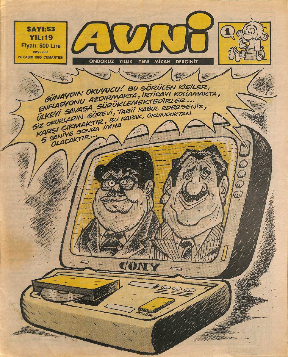 Avni Mizah Dergisi 24 Kasım 1990 Sayı 53 NDR94961 - 1