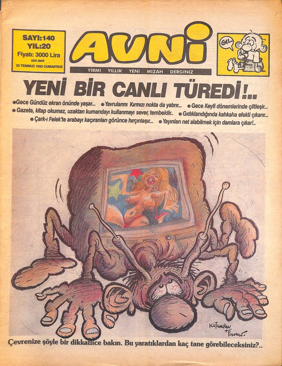 Avni Mizah Dergisi 25 Temmuz 1992 Sayı 140 NDR95052 - 1