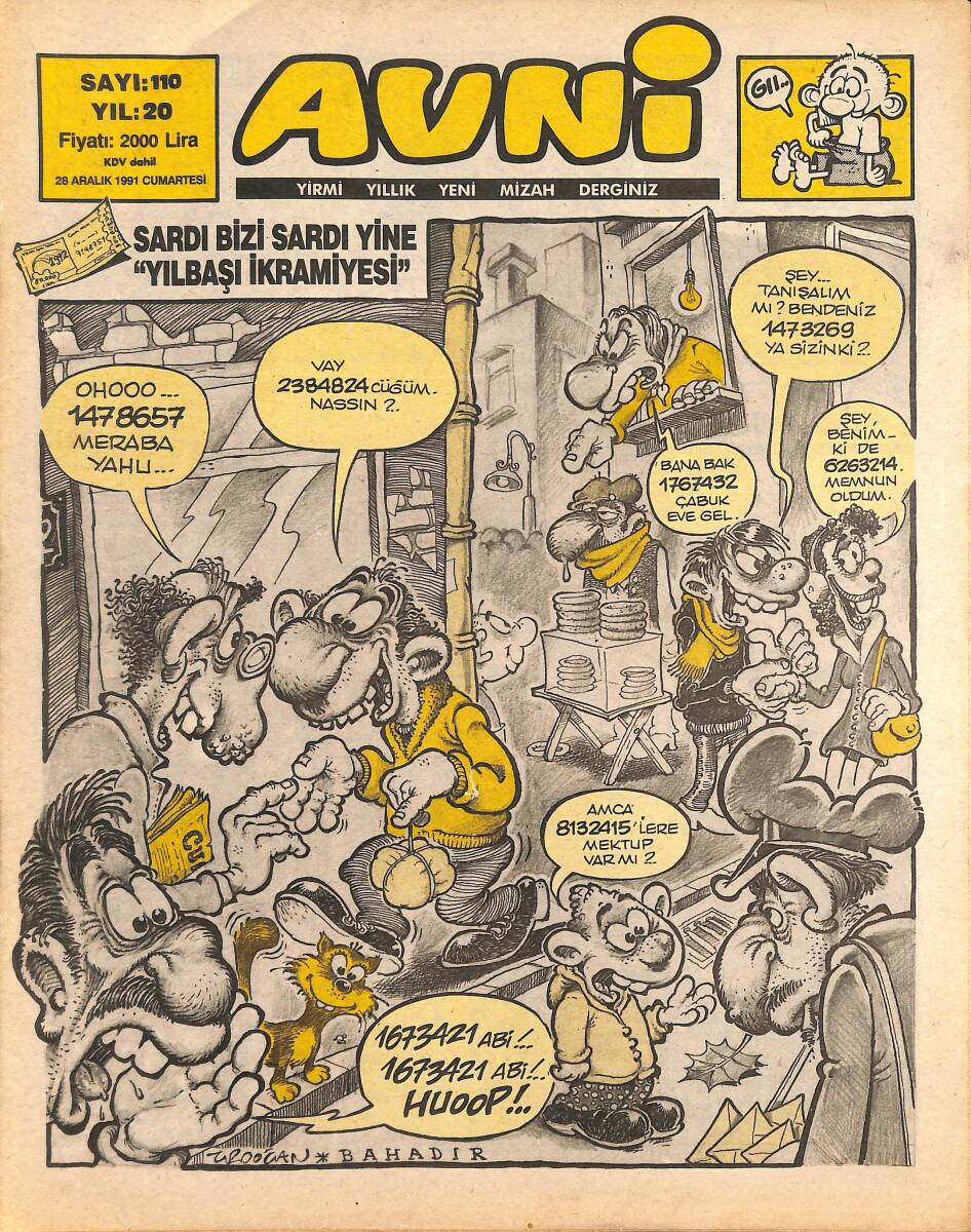 Avni Mizah Dergisi 26 Aralık 1991 Sayı 110 NDR94913 - 1