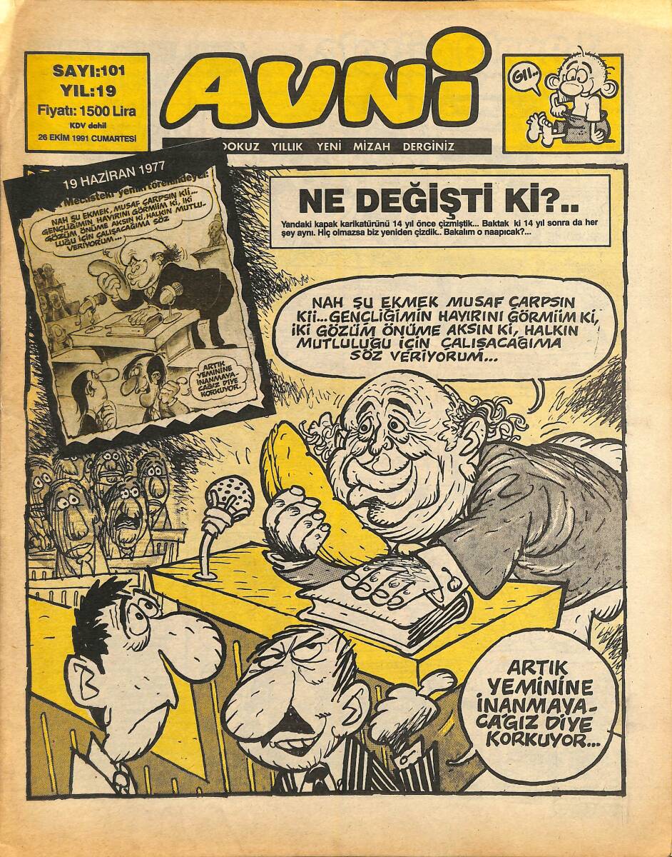 Avni Mizah Dergisi 26 Ekim 1991 Sayı 101 NDR94965 - 1